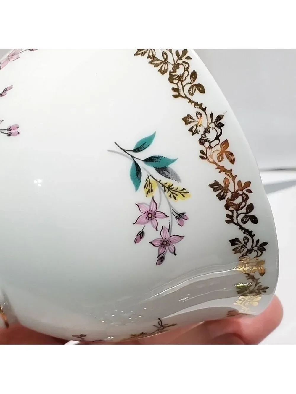 VTG Royal Grafton England fine China finger bowl 22k gold rim